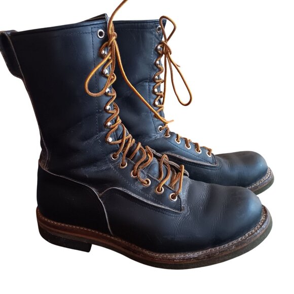 Vintage Red Wing 919 Green Sole 8.5 E Lineman Boots 12 6 code 1976 - Picture 1 of 15